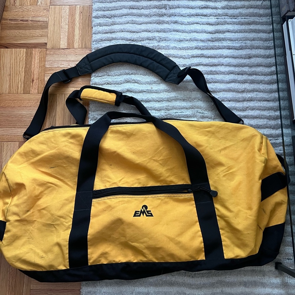 Eastern Mountain Sports Large Yellow Duffle Bag